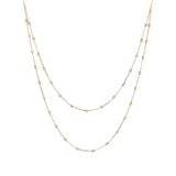 Mehrsträngige Halskette mit Diamantschliff-Elementen aus 9 Karat Gold
