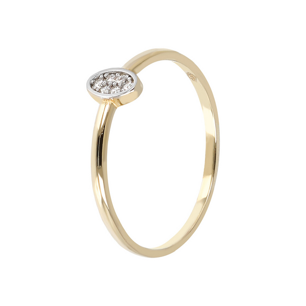 Solitaire Ring with Oval Element in 9 Carat Gold Cubic Zirconia