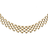 9 Carat Gold Graduated Panther Chain Necklace