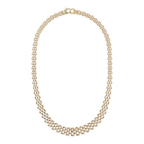 9 Carat Gold Graduated Panther Chain Necklace