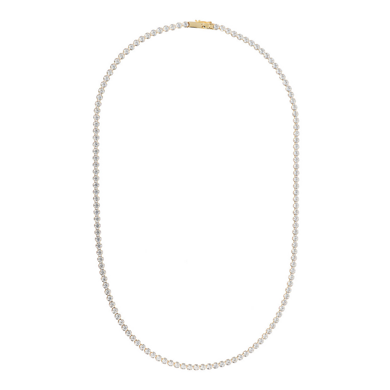 Tennis-Halskette mit Zirkonia aus 9 Karat Gold