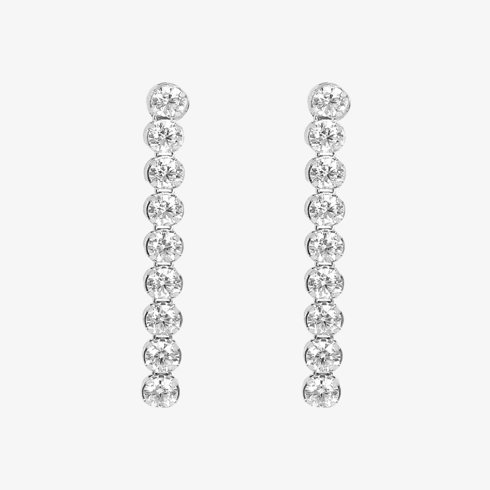 Orecchini oro bianco 18 kt 750 perle 9/9,5 mm zirconi -876/ST Orecchini oro bianco 18 kt 750 perle 9/9,5 mm zirconi -876/ST