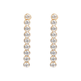 Tennis Wire Pendant Earrings with 9 Carat Gold Cubic Zirconia