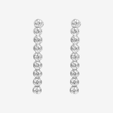 Tennis Wire Pendant Earrings with 9 Carat Gold Cubic Zirconia