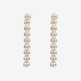 Tennis Wire Pendant Earrings with 9 Carat Gold Cubic Zirconia