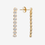 Tennis Wire Pendant Earrings with 9 Carat Gold Cubic Zirconia