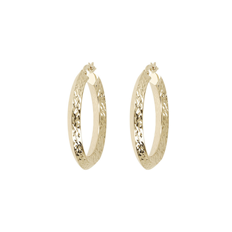 9 carat Gold Circle Pendant Earrings