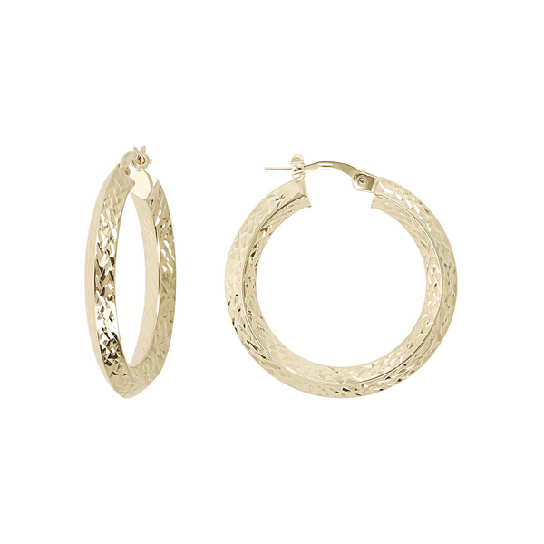 9 carat Gold Circle Pendant Earrings