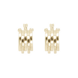 Boucles d'Oreilles Créoles Design Rondelle en Or 9 carats