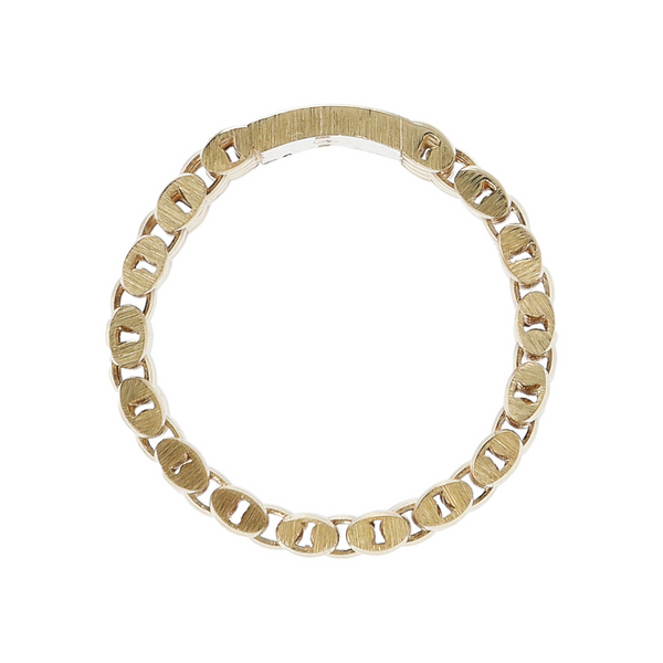 9 Carat Gold Panther Chain Band Ring