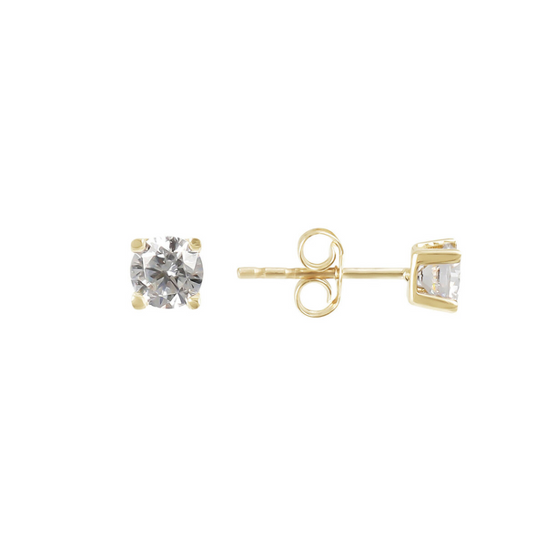 Point of Light Earrings with Claws and Cubic Zirconia