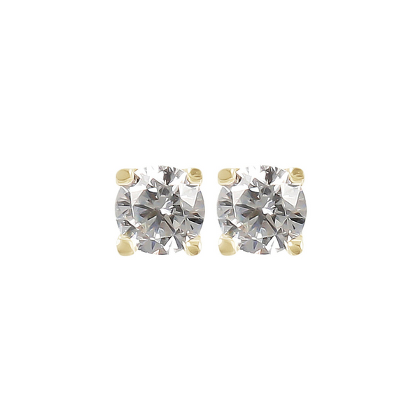 Point of Light Earrings with Claws and Cubic Zirconia