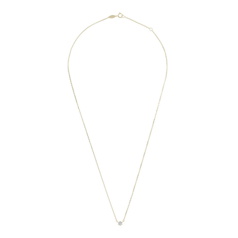 Forzatina Chain Necklace with 9 Carat Gold Point of Light Pendant