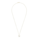 Forzatina Chain Necklace with 9 Carat Gold Two-Tone Double Heart Pendant