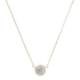 Forzatina Chain Necklace with Light Point and Cubic Zirconia 9 Carat Gold