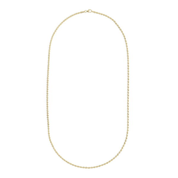 9 Carat Gold Rope Chain Necklace