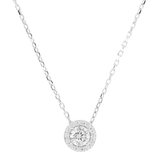 Forzatina Chain Necklace with Light Point in 9 Carat Gold Cubic Zirconia