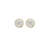 Pavé Light Point Stud Earrings with 9 Carat Gold Cubic Zirconia