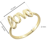 „Love“-Ring aus 9 Karat Gold