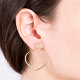 Ohrringe mit Herzanhänger aus 9 Karat Gold