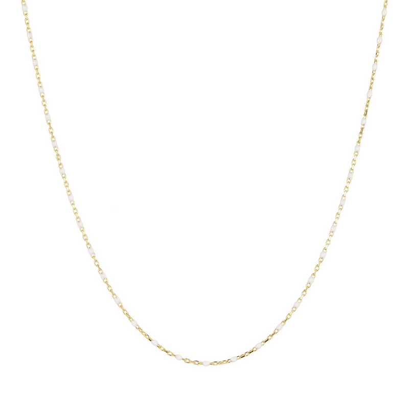 Forzatina Chain Necklace with 9 Carat Gold Enamelled Nuggets