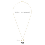 Collier chaîne Rolo avec pendentif cœur en or 9 carats