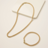 Bracelet chaîne coréenne en or 9 carats