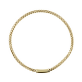 9 Carat Gold Popcorn Chain Elastic Bracelet