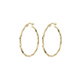 9Kt Gold Big Twisted Hoop Earrings