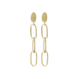 9 Carat Gold Paperclip Pendant Earrings