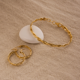 Geflochtenes Armband aus 9 Karat Gold