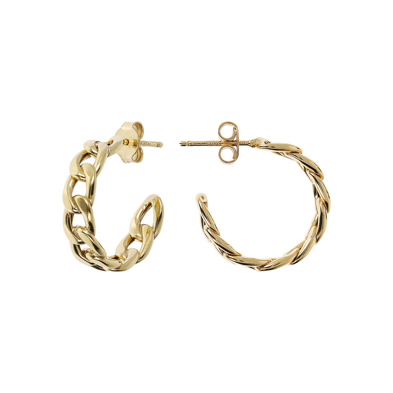 9 Carat Gold Grumetta Hoop Earrings