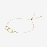 Bracciale Catena Rolo con Elementi Ovali a Mandorla Oro 375