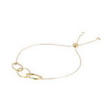 Rolo Chain Bracelet with 9 Carat Gold Oval Elements