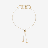 Bracciale Catena Rolo con Elementi Ovali a Mandorla Oro 375