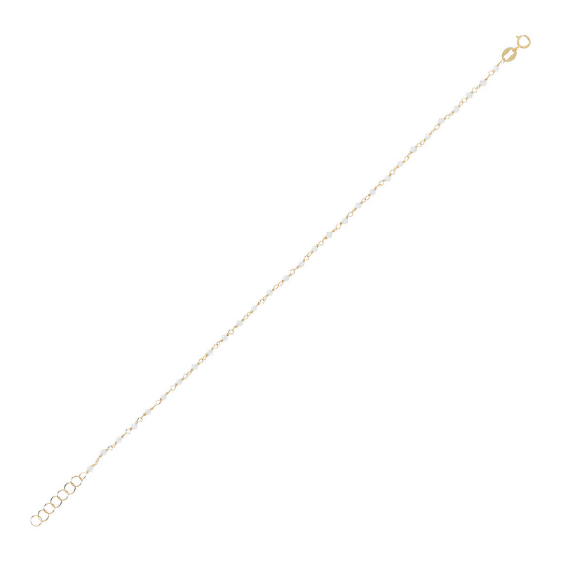 Rosenkranz-Armband mit 9 Karat Gold-Turmalin-Naturstein