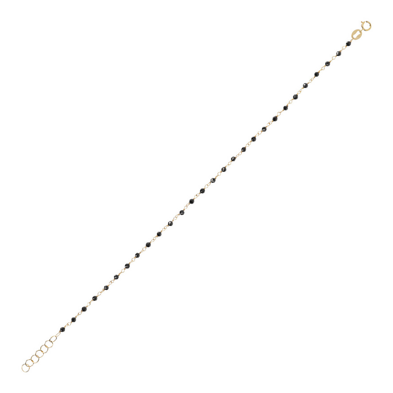 Rosenkranz-Armband mit 9 Karat Gold-Turmalin-Naturstein