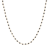 Rosenkranz-Halskette mit Turmalin-Stein aus 9 Karat Gold