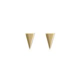 375 Gold Triangle Lobe Earrings