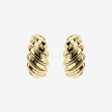 Boucles D'oreilles Lobe Texture Coquille Or 375