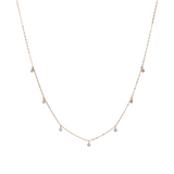 Forzatina 375 Gold Chain Necklace with Light Point Pendants in Cubic Zirconia
