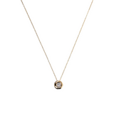 Forzatina Chain Necklace with Light Point Pendant in Cubic Zirconia 375 Gold