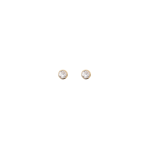 Boucles d'oreilles Point Lumineux en Or 375 avec Zircons Cubiques