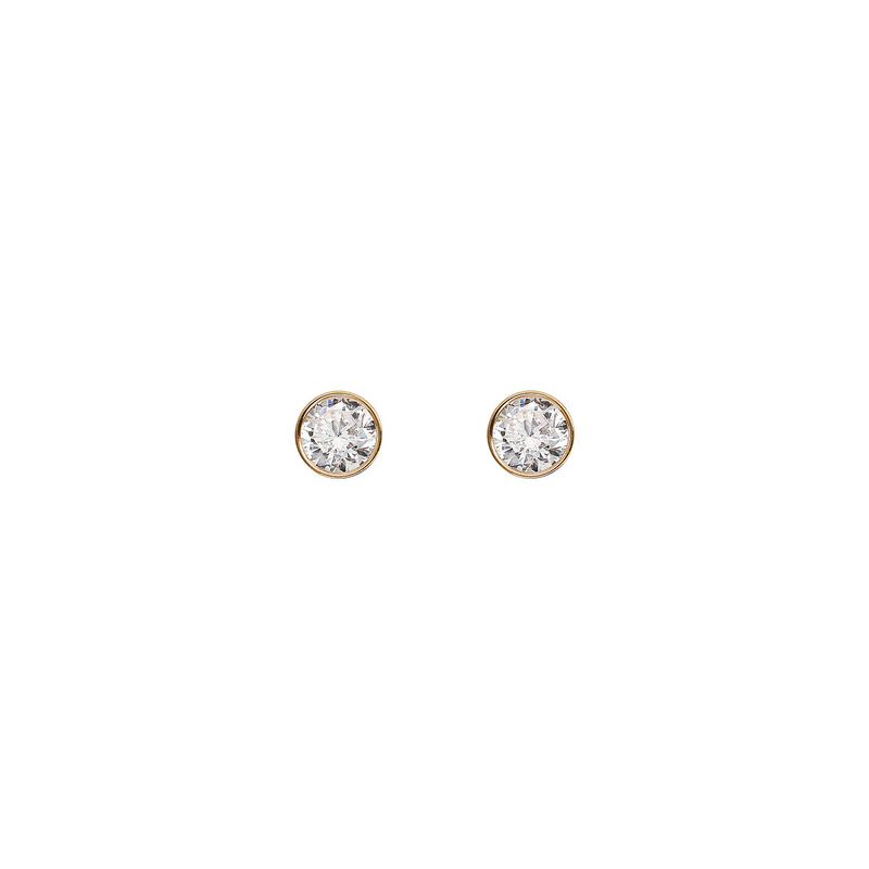 Light Point Earrings in Cubic Zirconia 375 Gold