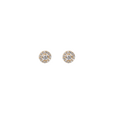 Lobe earrings with Cubic Zirconia in 375 Gold
