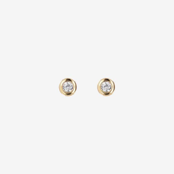 Boucles d'oreilles Point Lumineux en Or 375 avec Zircons Cubiques