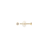Small Light Point Earrings in 375 Gold with Cubic Zirconia