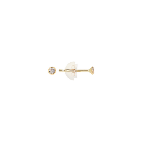 Small Light Point Earrings in 375 Gold with Cubic Zirconia
