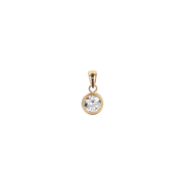 375 Gold Pendant with Light Point in Cubic Zirconia