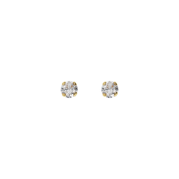 Boucles d'oreilles Light Point avec griffes et zircons cubiques en or 375